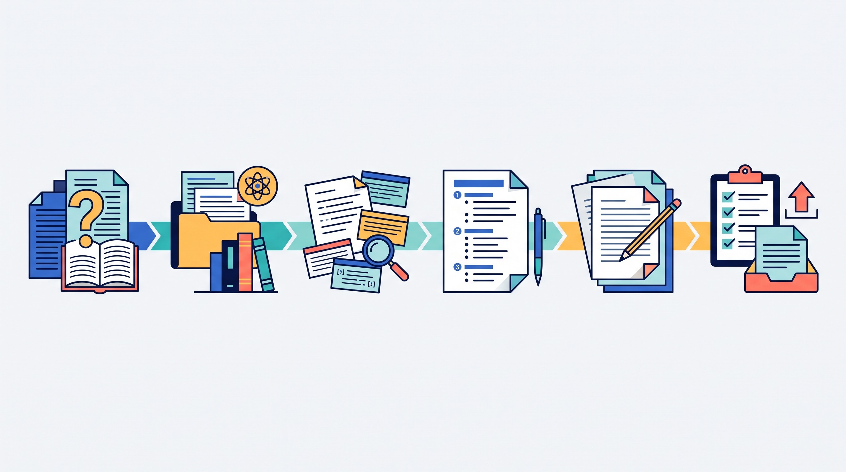 Research paper workflow from question to submission