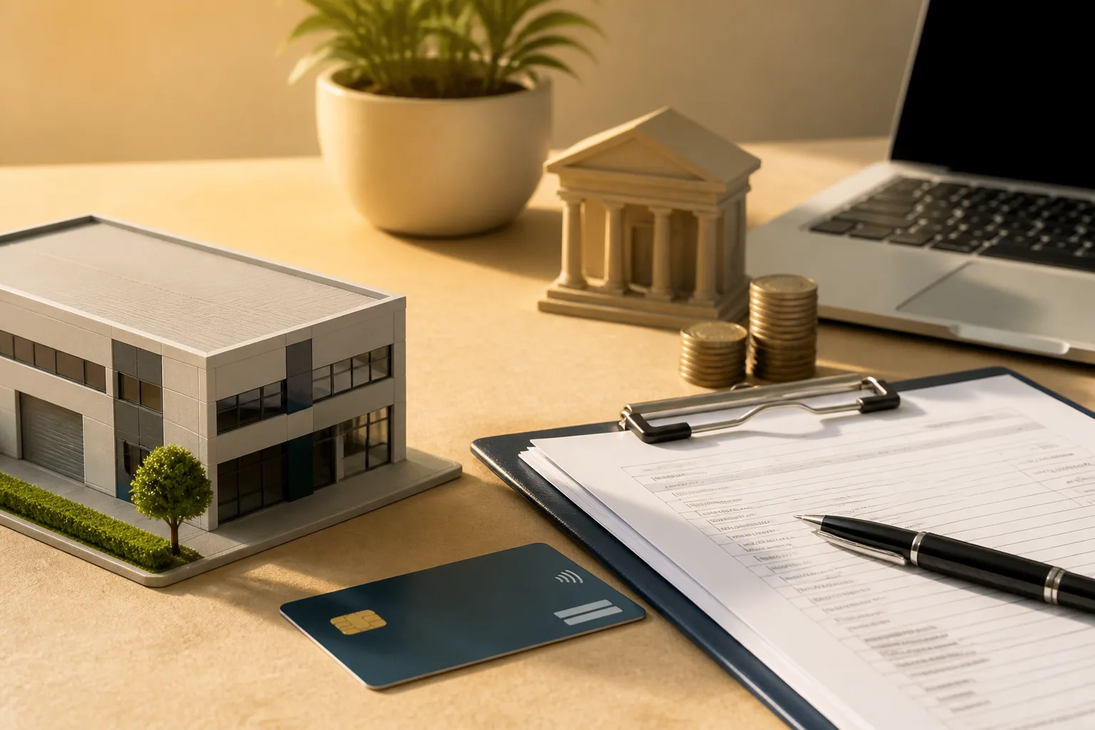 Business Bank Account for a New Free Zone Company beside a corporate bank card, payment