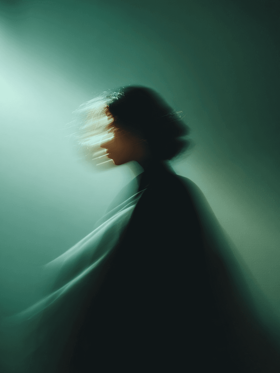 Woman Green Blur