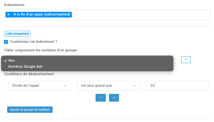 Configuration avancée webhook