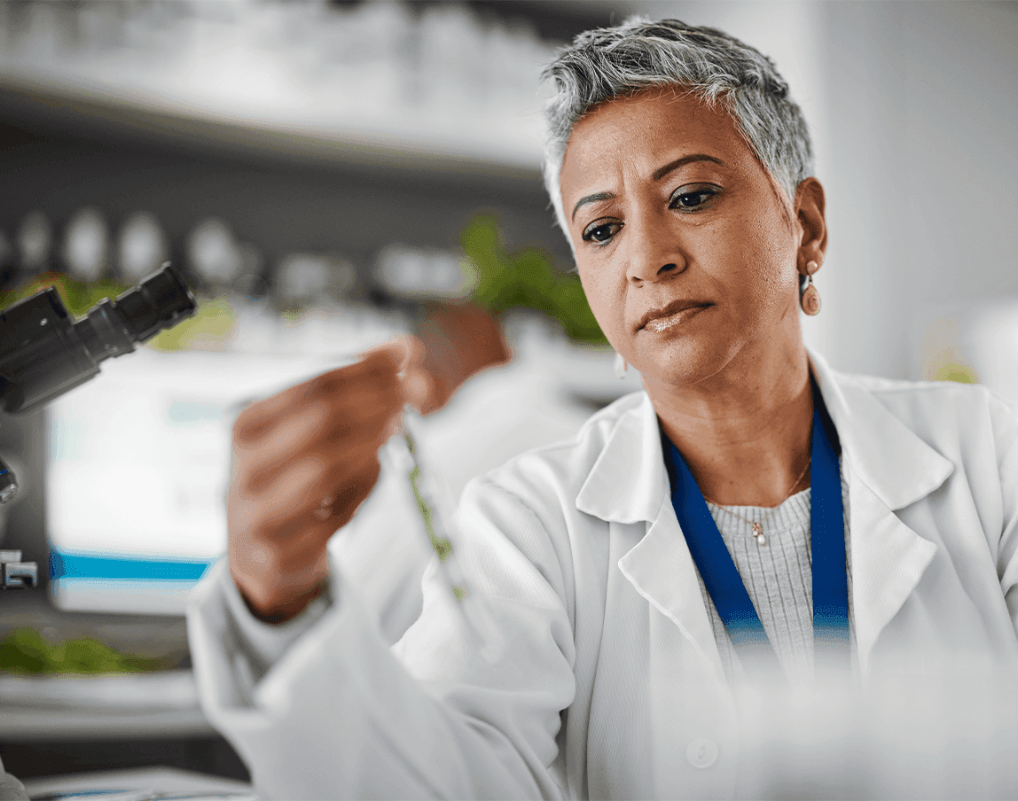 man sitting beside woman looking at a contract on DocuSign