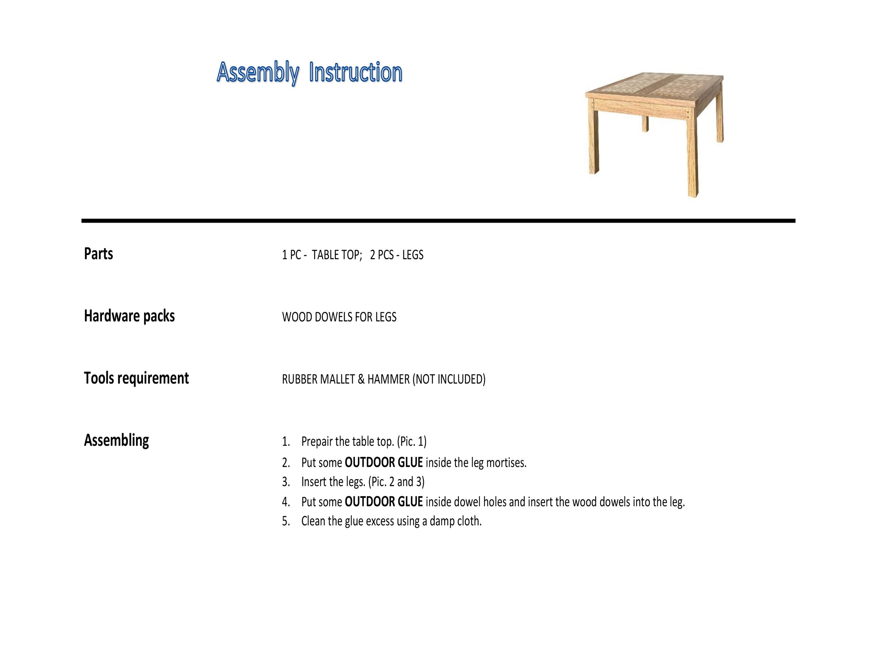 assembly instruction