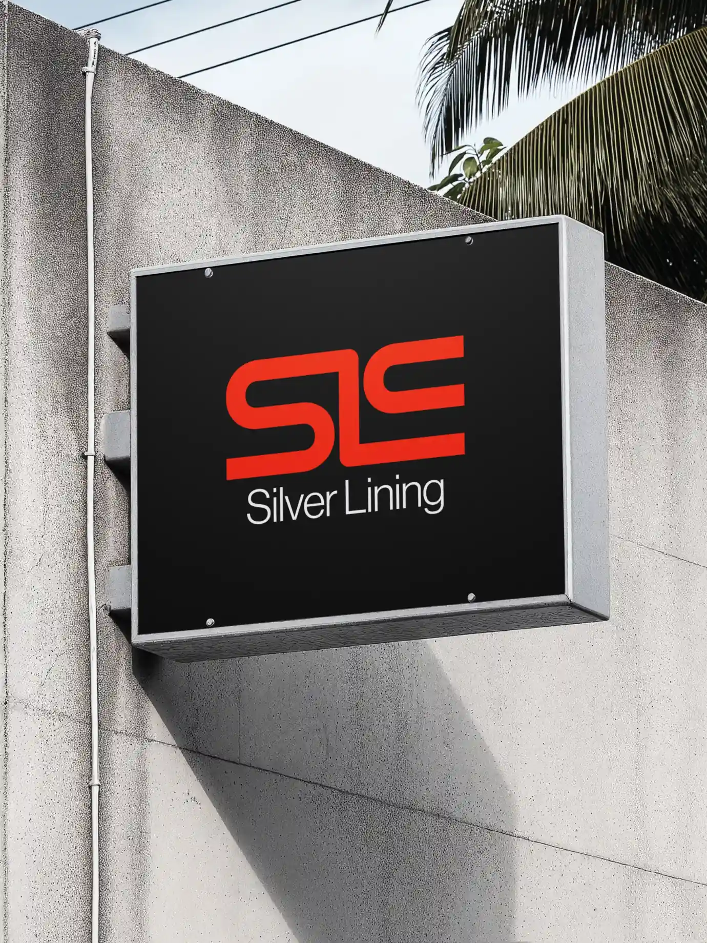 Silver Lining Consulting — Outdoor signage with SLC logo — Environmental branding