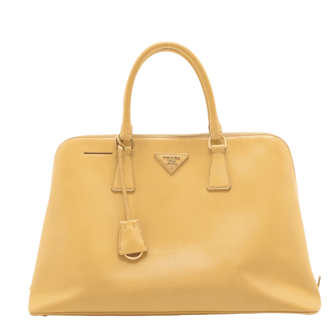 Prada Beige Saffiano Lux Leather Large Promenade Satchel