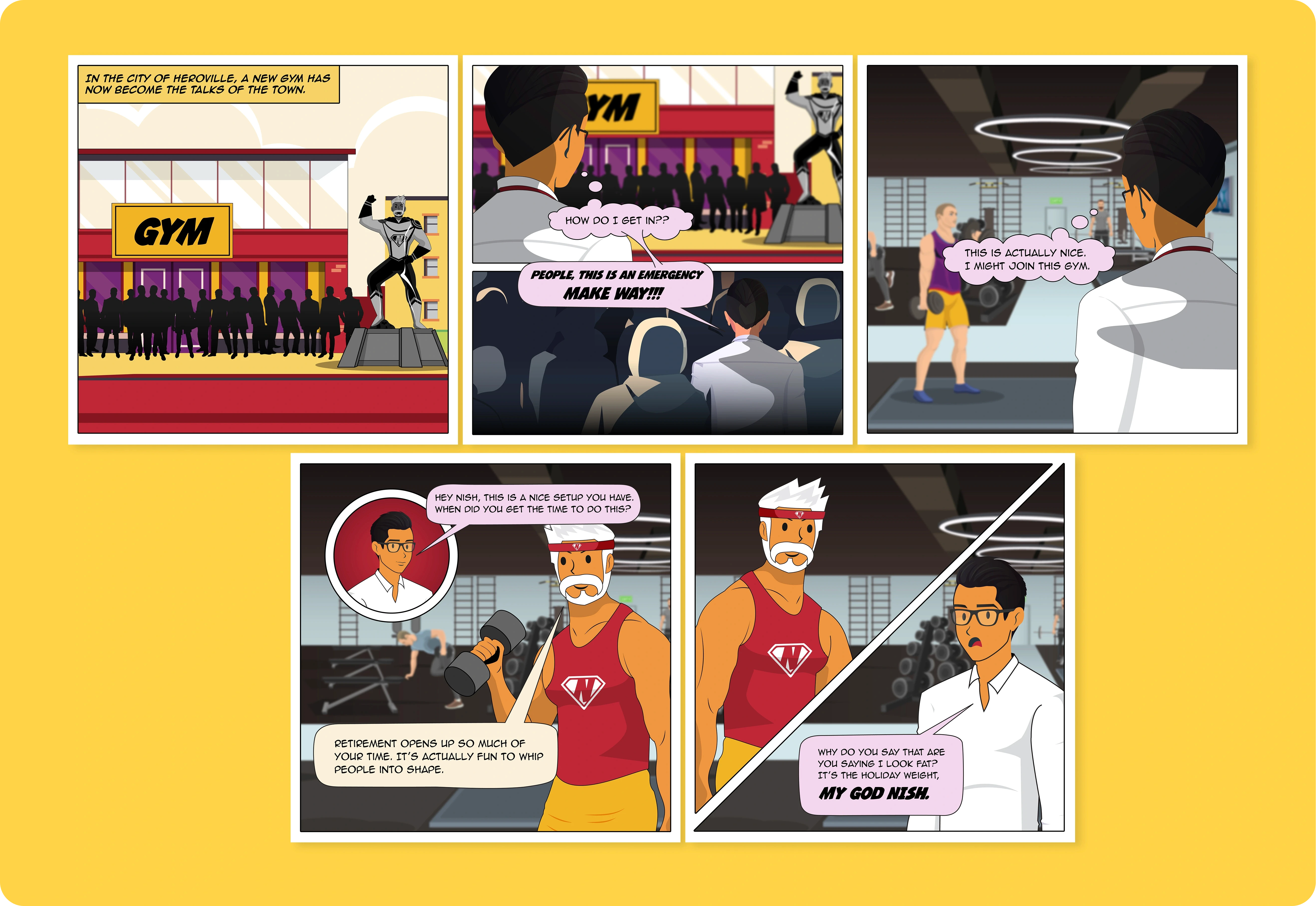 Aditya Birla Capital comic campaign comic campaign case study - project impact visual, abstrct design