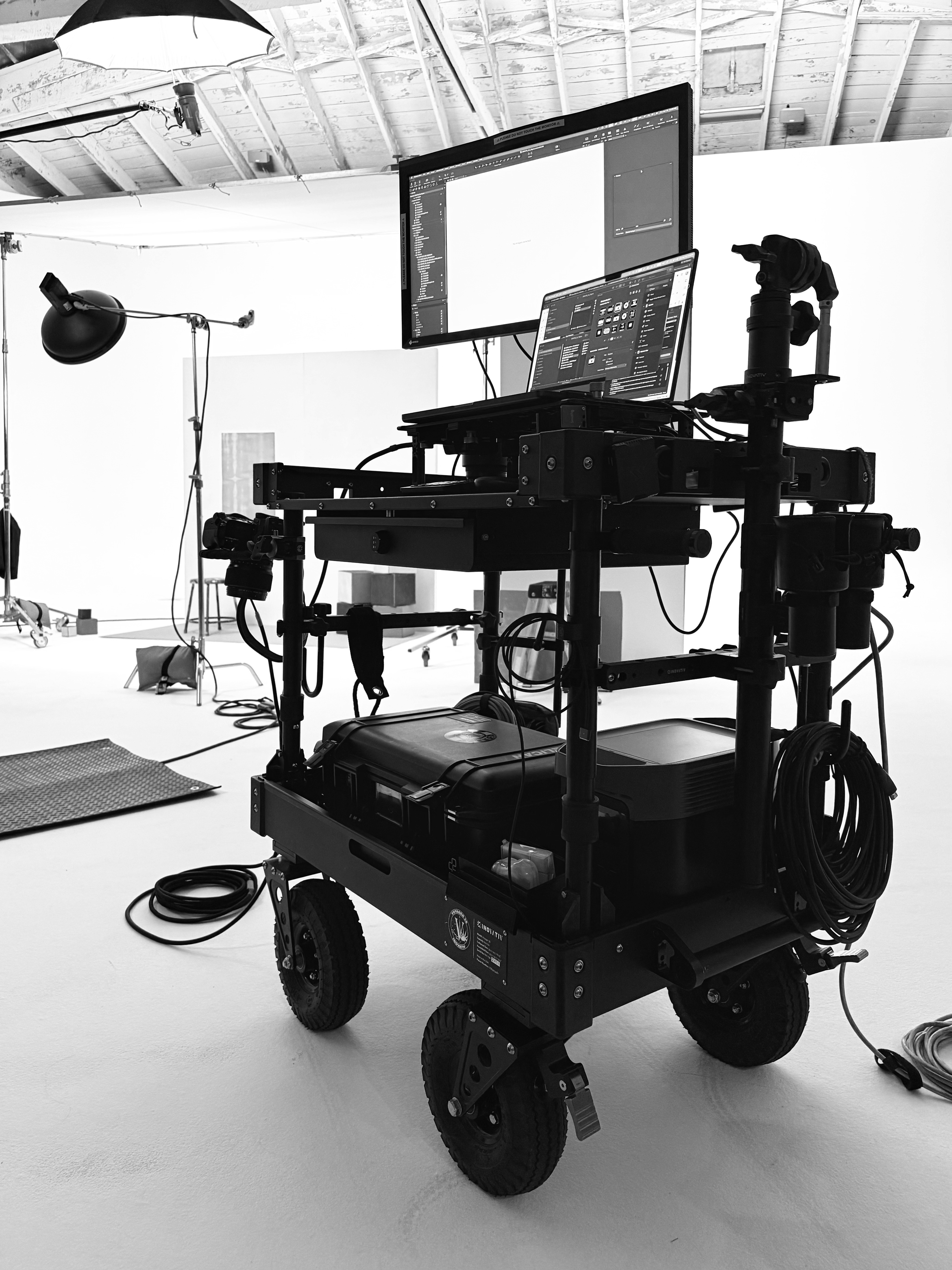 tech cart set up