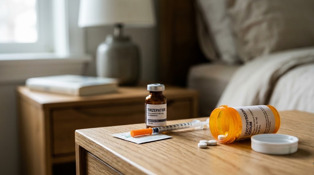 Tirzepatide and levothyroxine