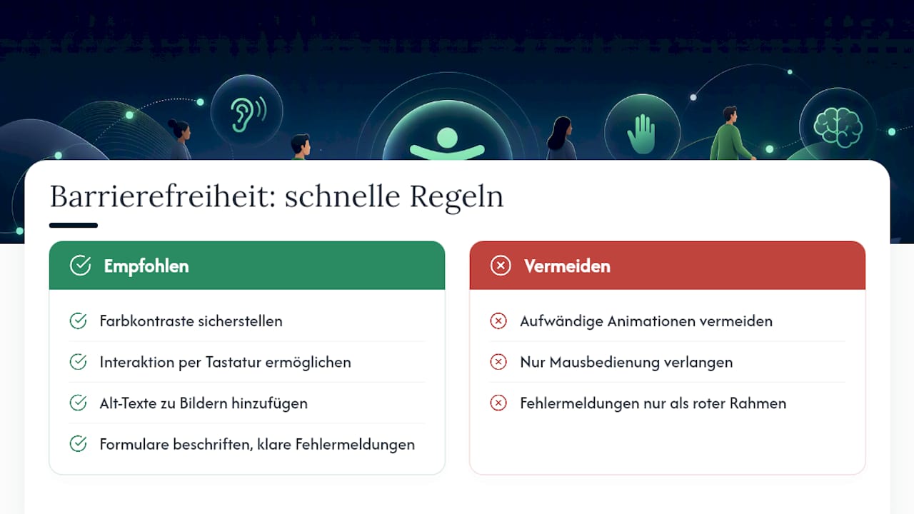 Barrierefreiheit der Karriereseite — overview diagram