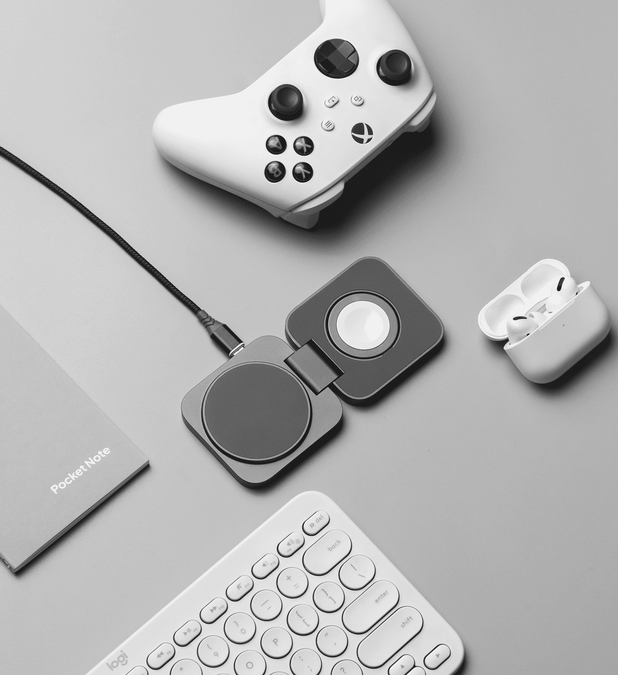 iPad with accessories