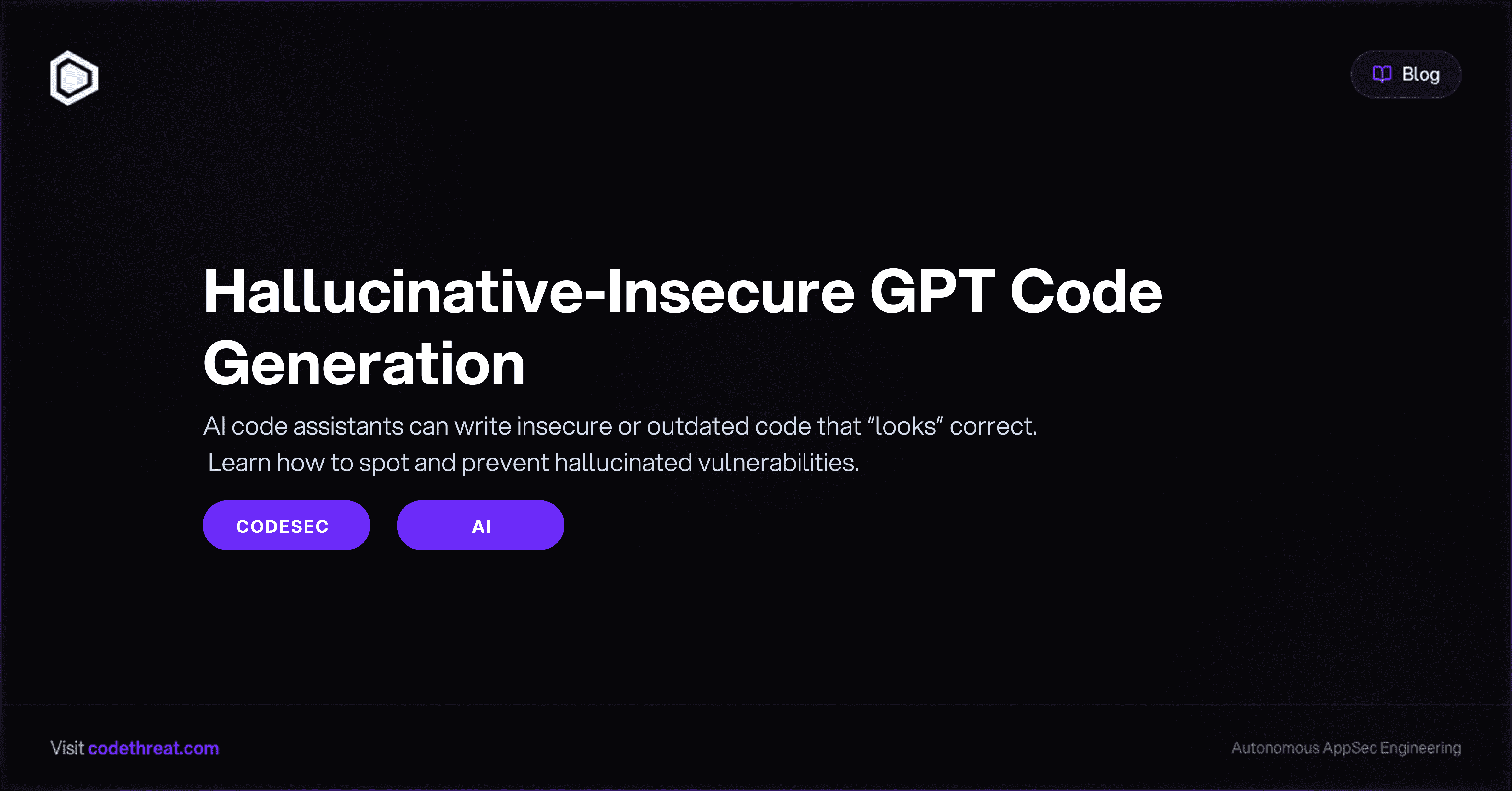 AI code assistants can write insecure or outdated code that “looks” correct. Learn how to spot and prevent hallucinated vulnerabilities.