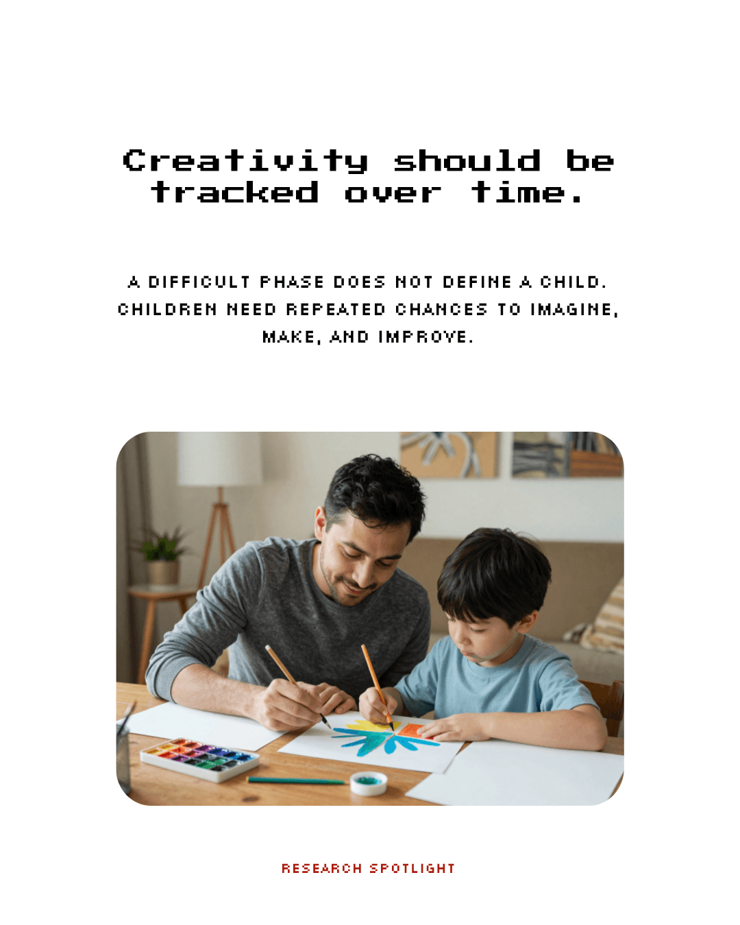Parent and child painting together