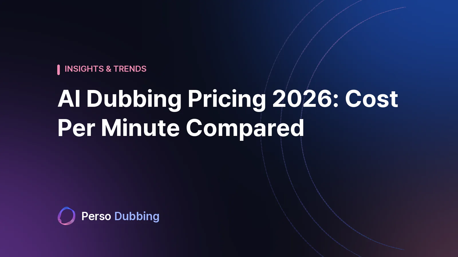 AI dubbing pricing 2026 — cost per minute compared across Perso Dubbing, HeyGen, Rask AI, and ElevenLabs