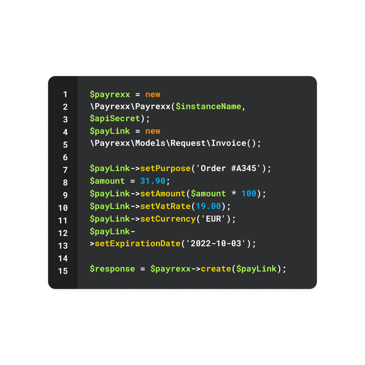 Paylink-Option API und Webhooks