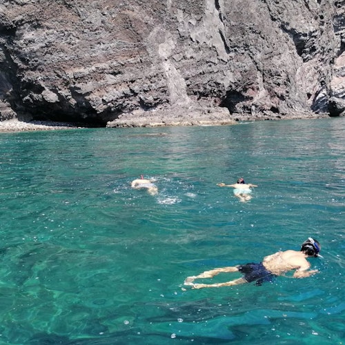 family swimming