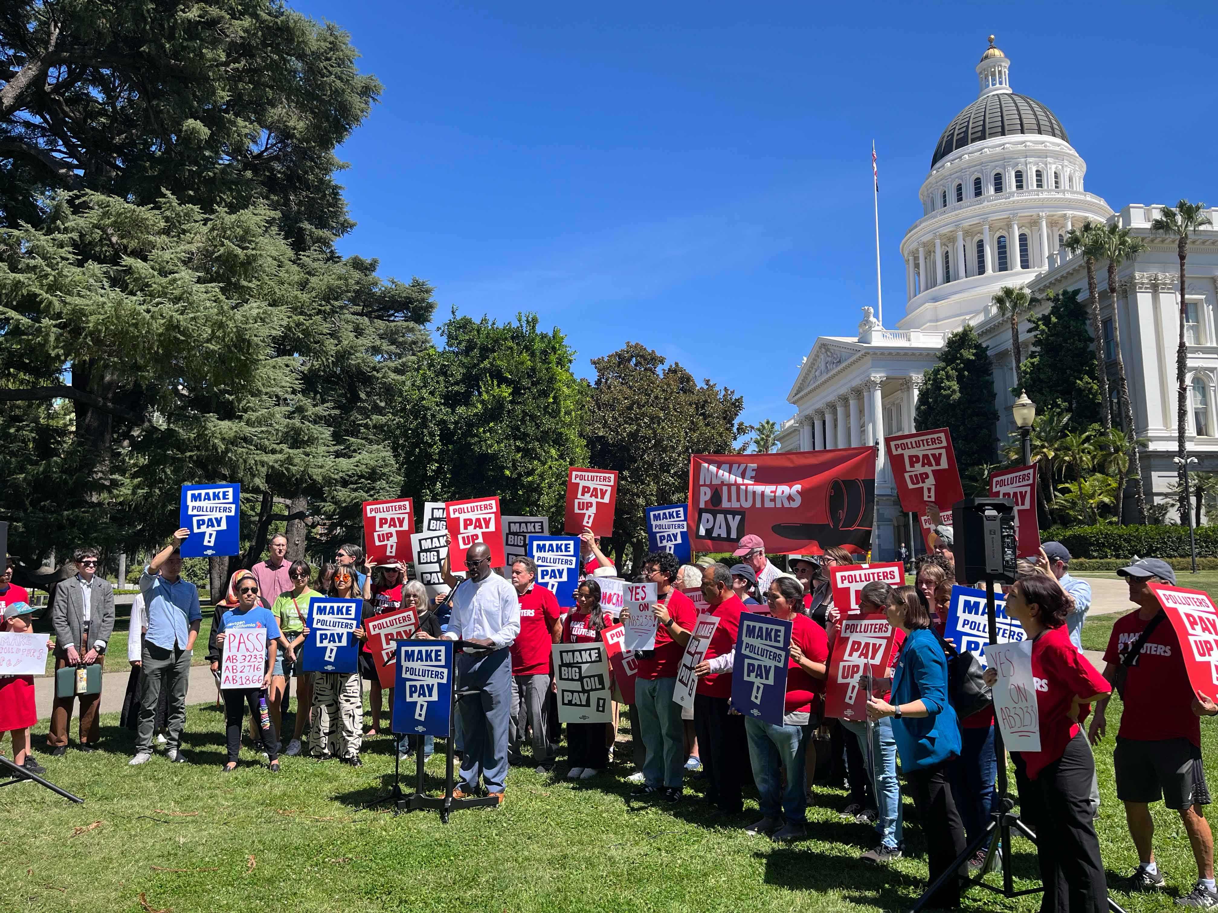 A rally against Big Oil in Los Angeles