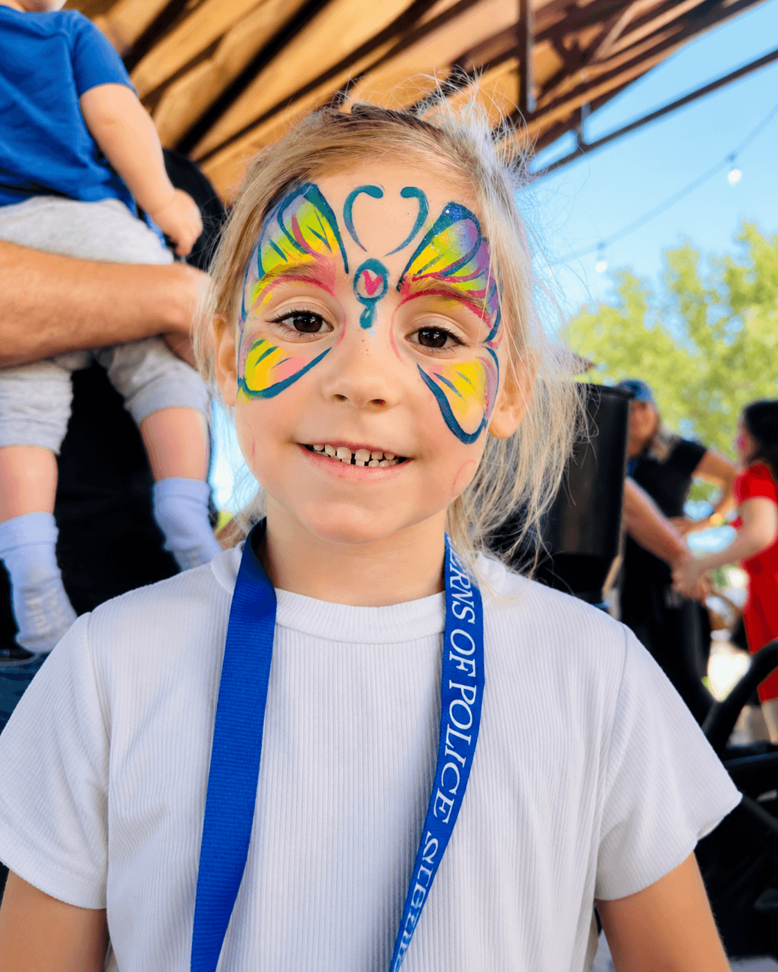 Young female survivor at annual family fall fest
