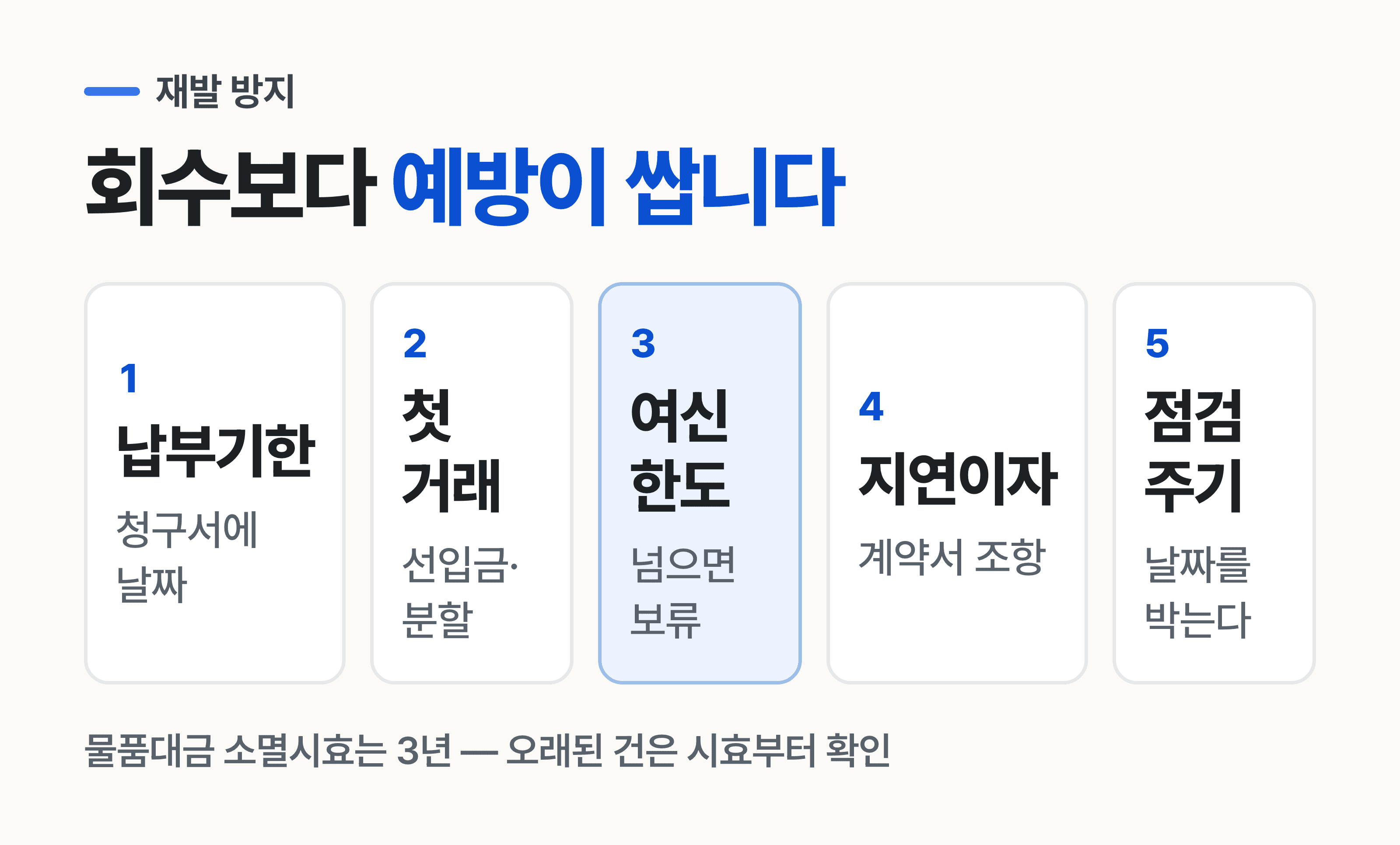 회수보다 예방이 쌉니다.