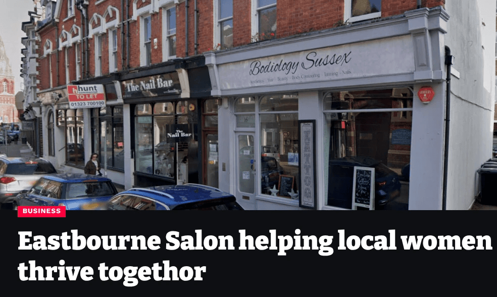 Eastbourne News article showcasing Bodiology Sussex