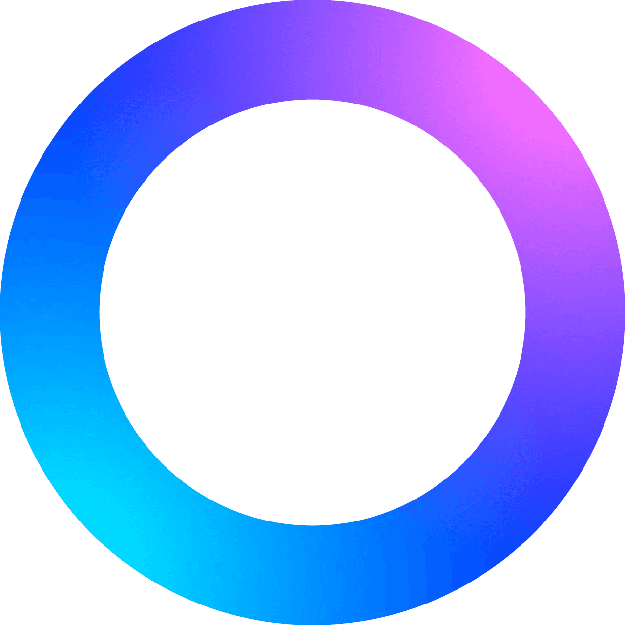 Gradient circle with blue and purple colors on black background