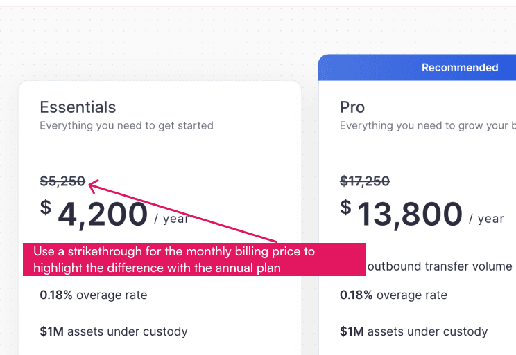 Fireblocks's pricing page