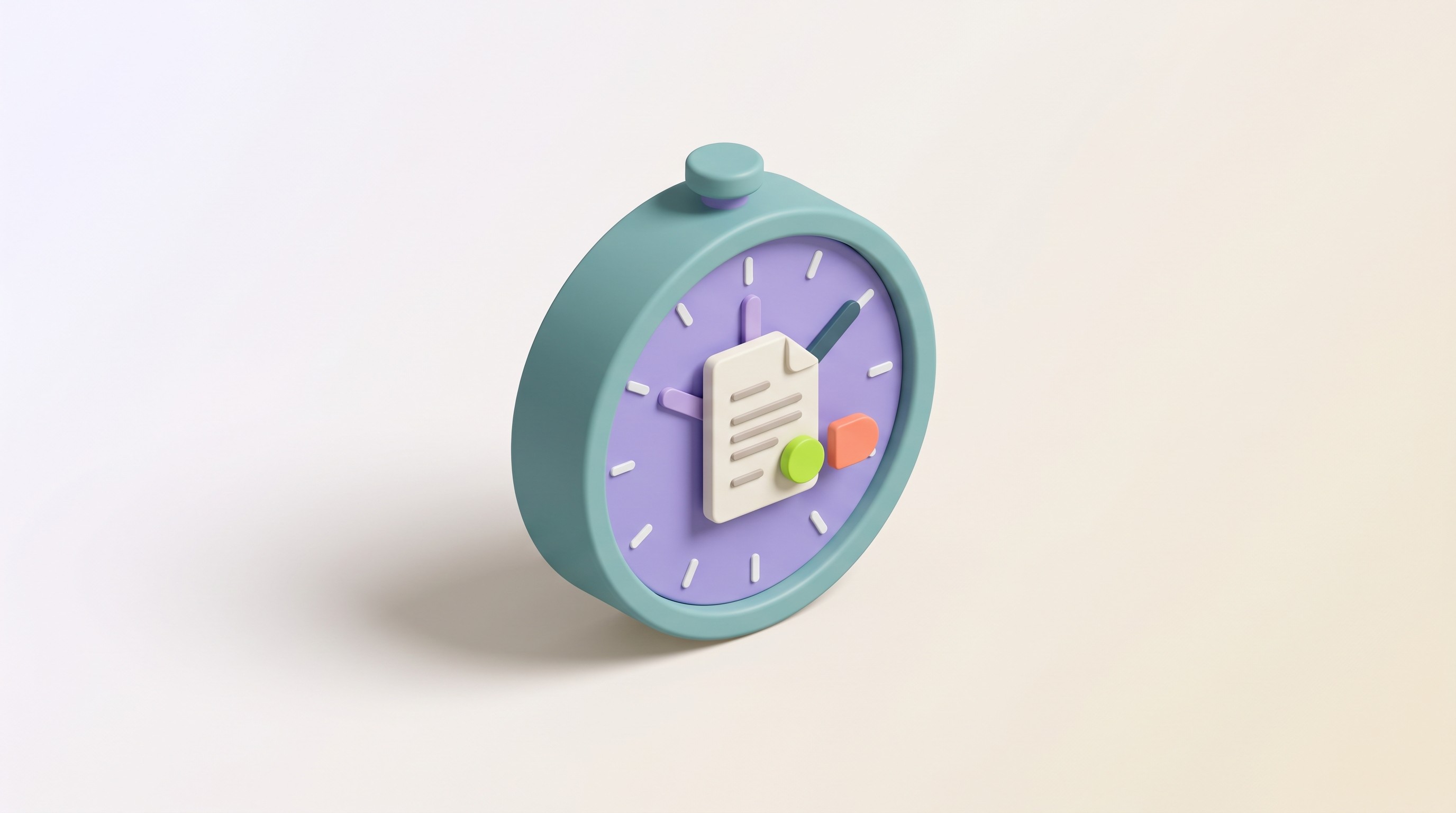 Timer with contract document