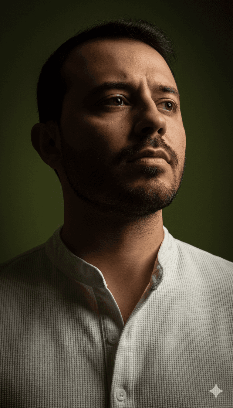 Portrait of portfolio creator โ front view