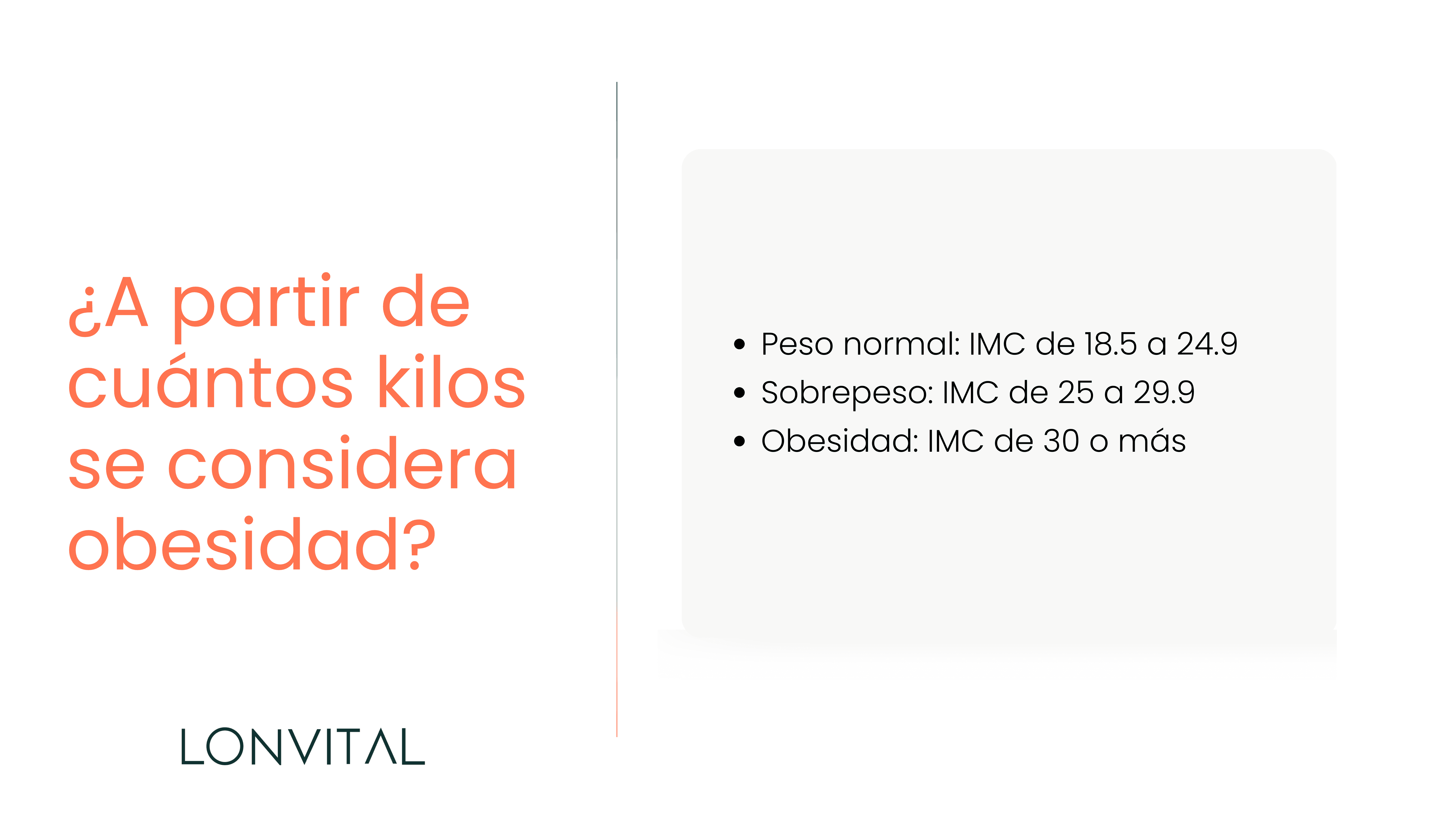 A partir de cuántos kilos se considera obesidad