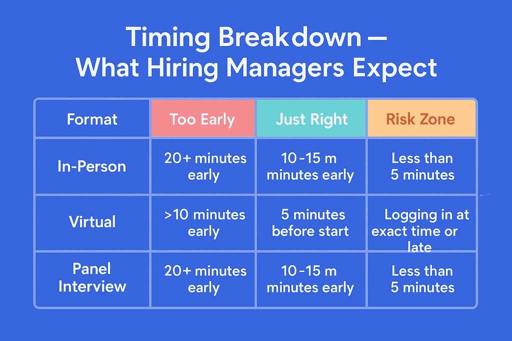 How early should you arrive for an interview? - Interview Sidekick - AI