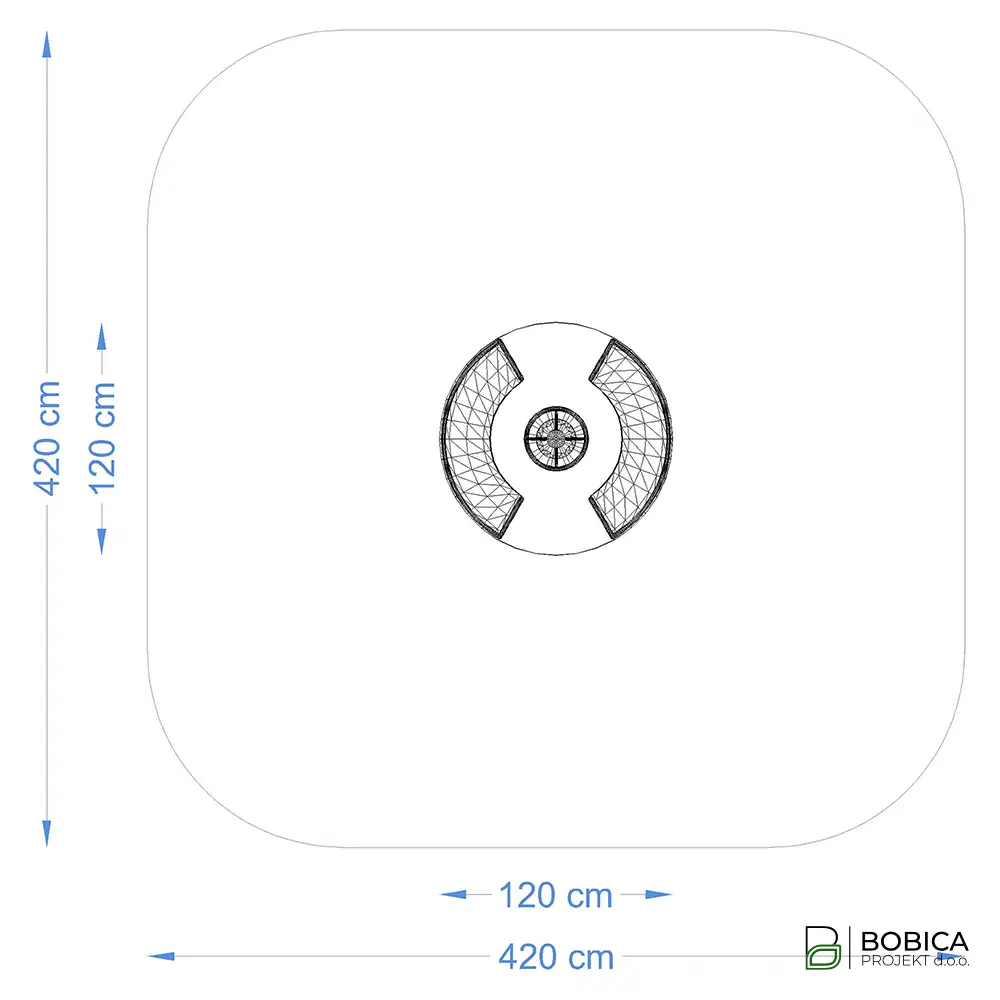 Vrtuljak s klupicama i upravljačem - "Spin Wheel Carousel"