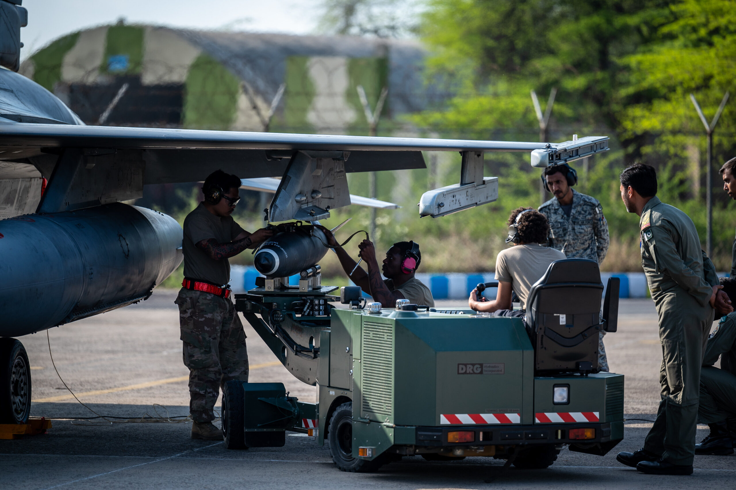 Integrated combat turnaround training at an operational air force base in Pakistan