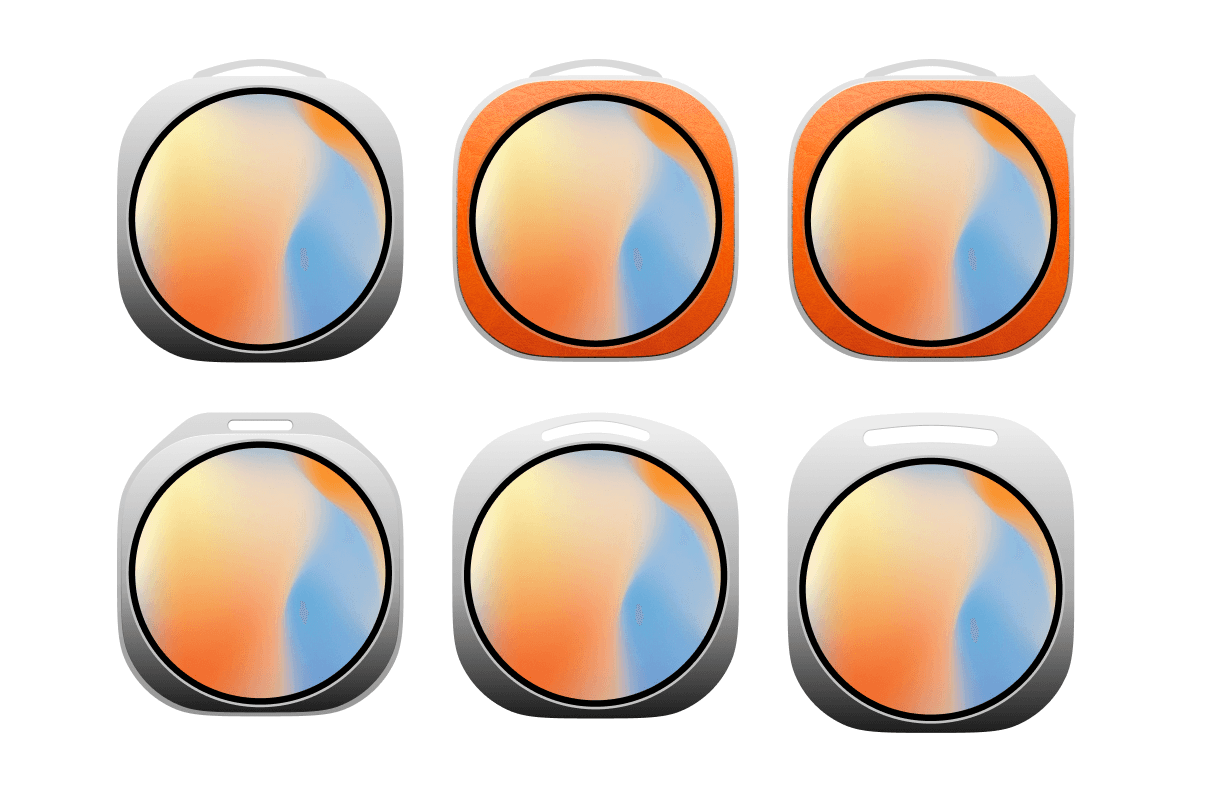 Layering the circular display and rounded body