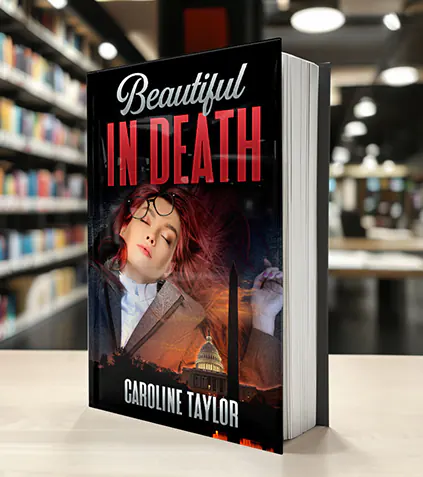 Intriguing mystery book cover design for a crime novel set in a corporate world, featuring suspenseful and professional themes