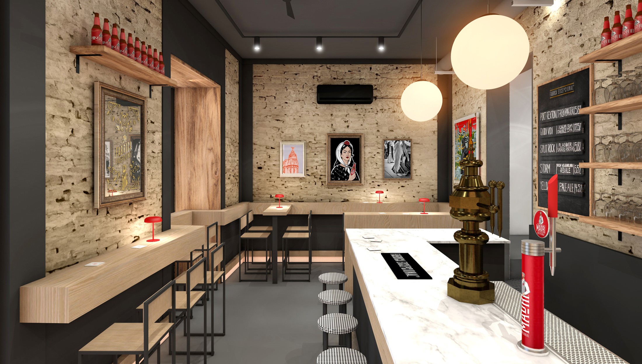 an immersive bar environment render