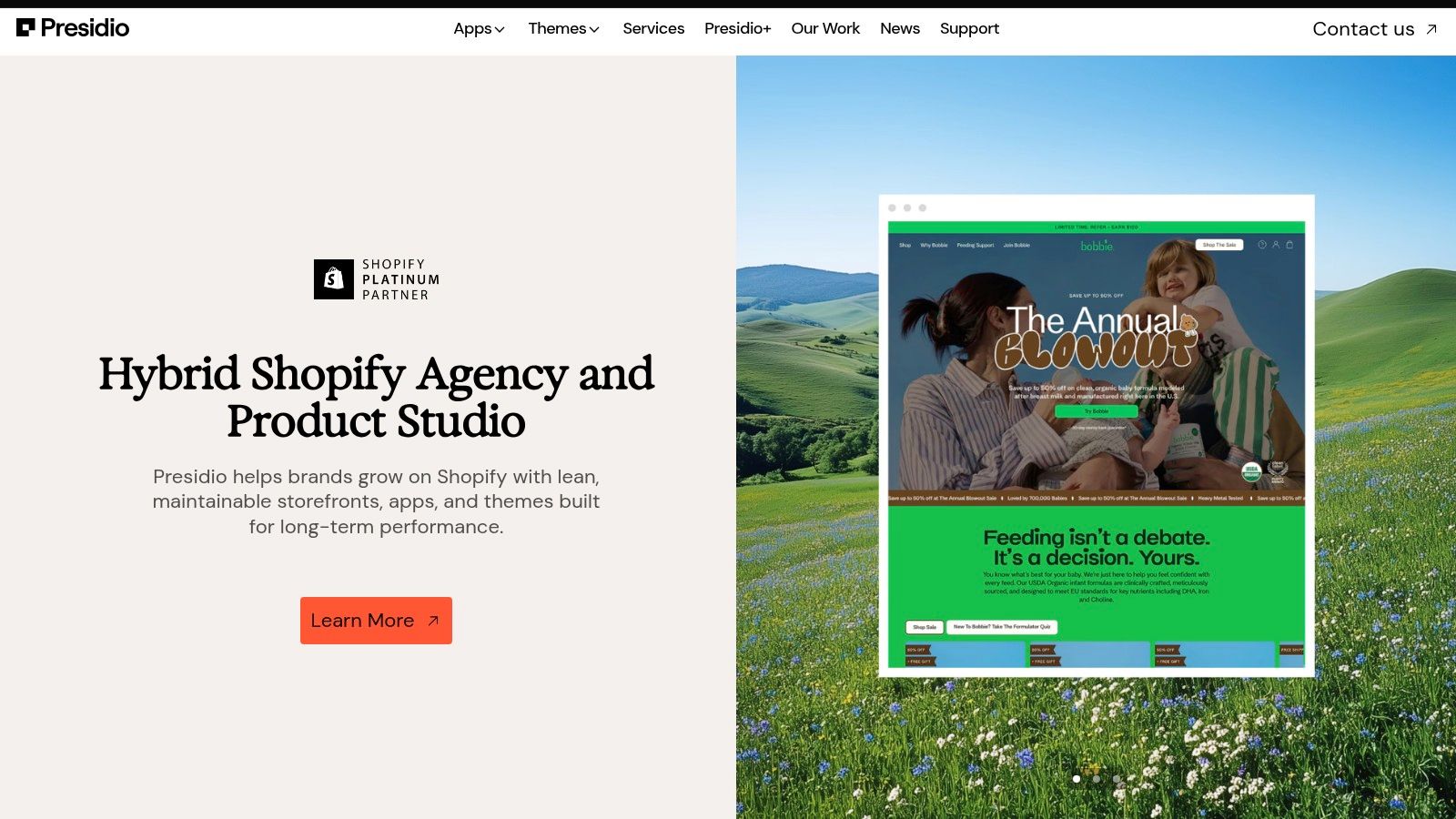 Screenshot from https://presidiodev.com