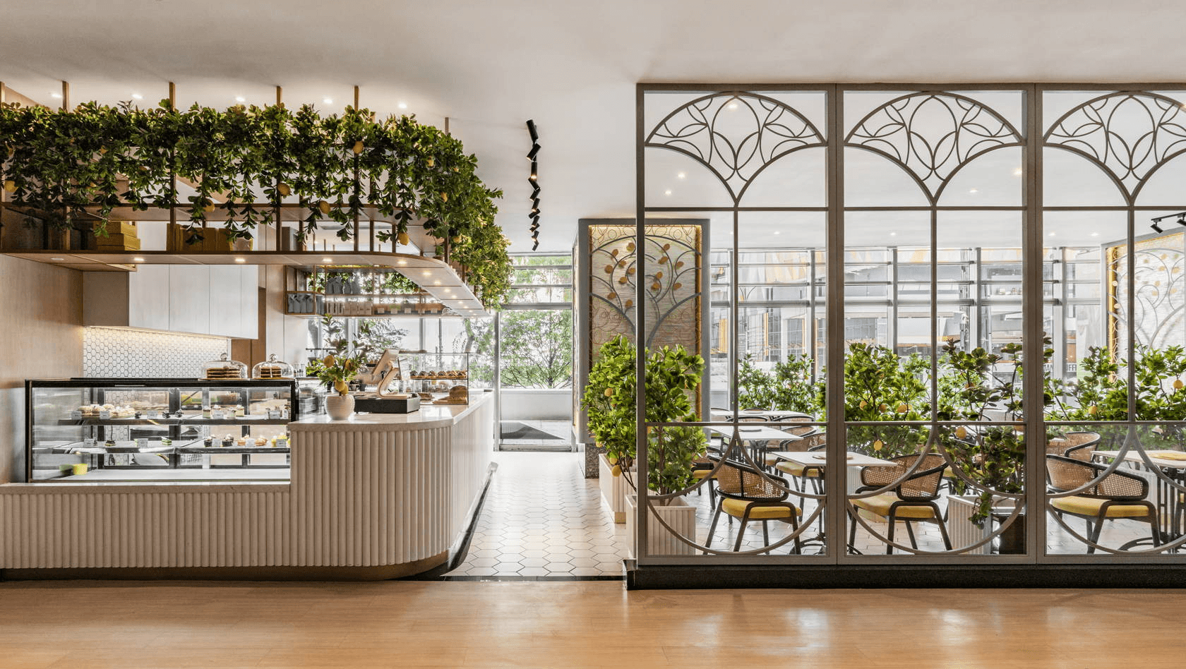 The interior of the Botanical cafe in Berlin