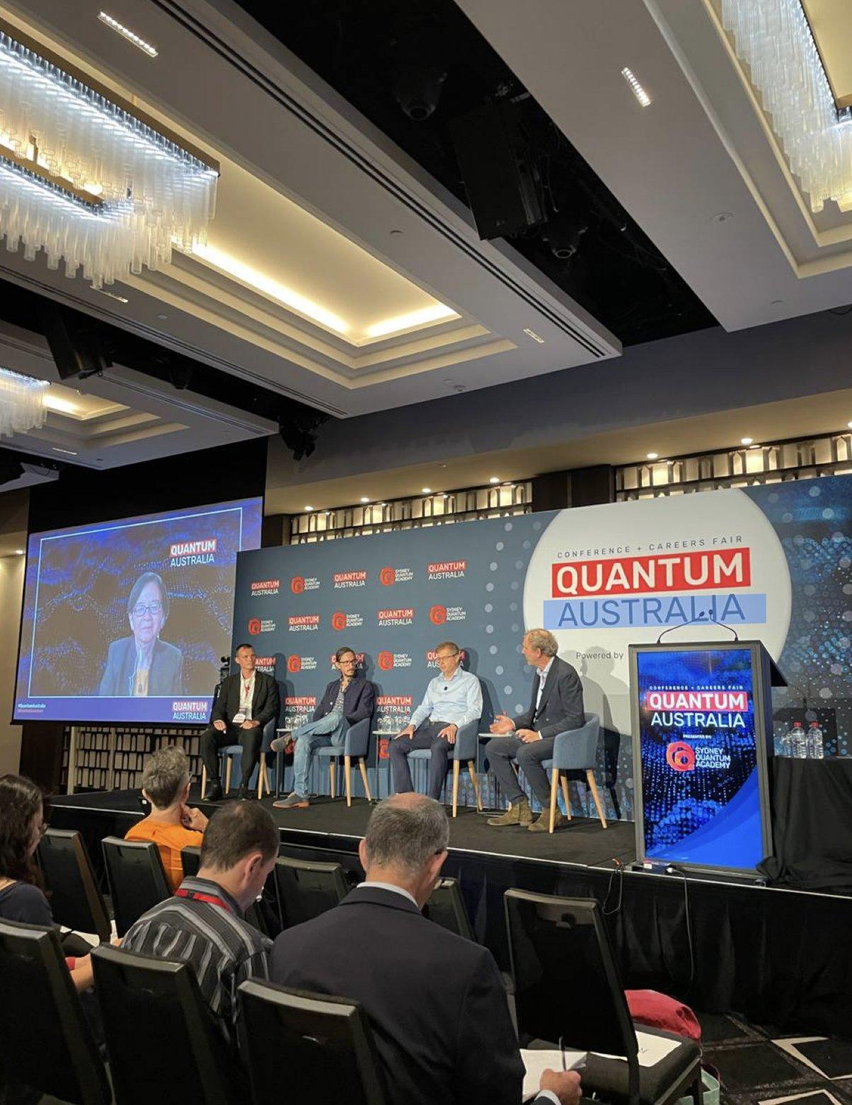 Gavin Brennan chairing the "Cyber Security in the Quantum Age" panel.