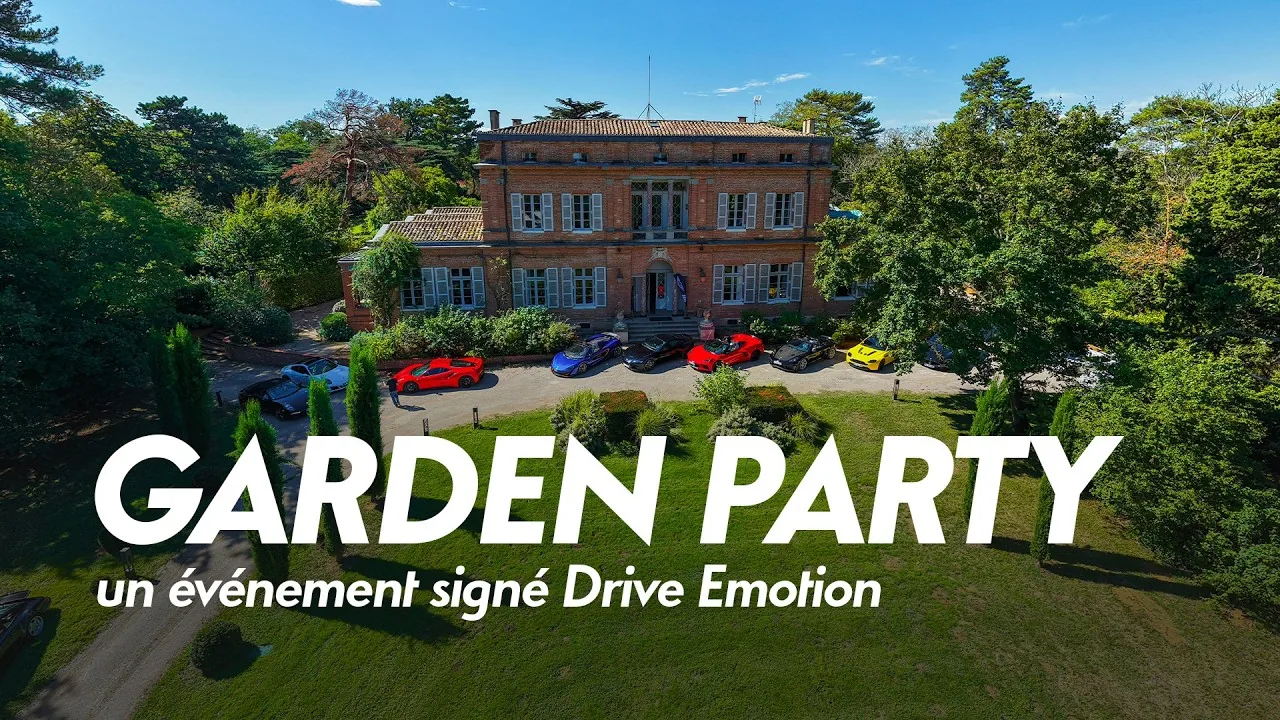 Couverture de la vidéo de la Garden Party Drive Emotion, voitures devant une demeure