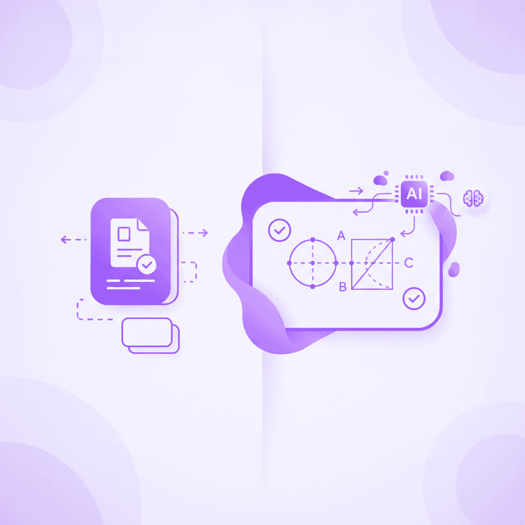 Comparison of Quizlet flashcards and Penseum live AI tutor canvas