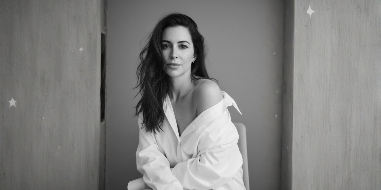 Kristen Lecos, lifestyle creator and digital strategist, sitting confidently in a white shirt, exuding authenticity and professionalism.