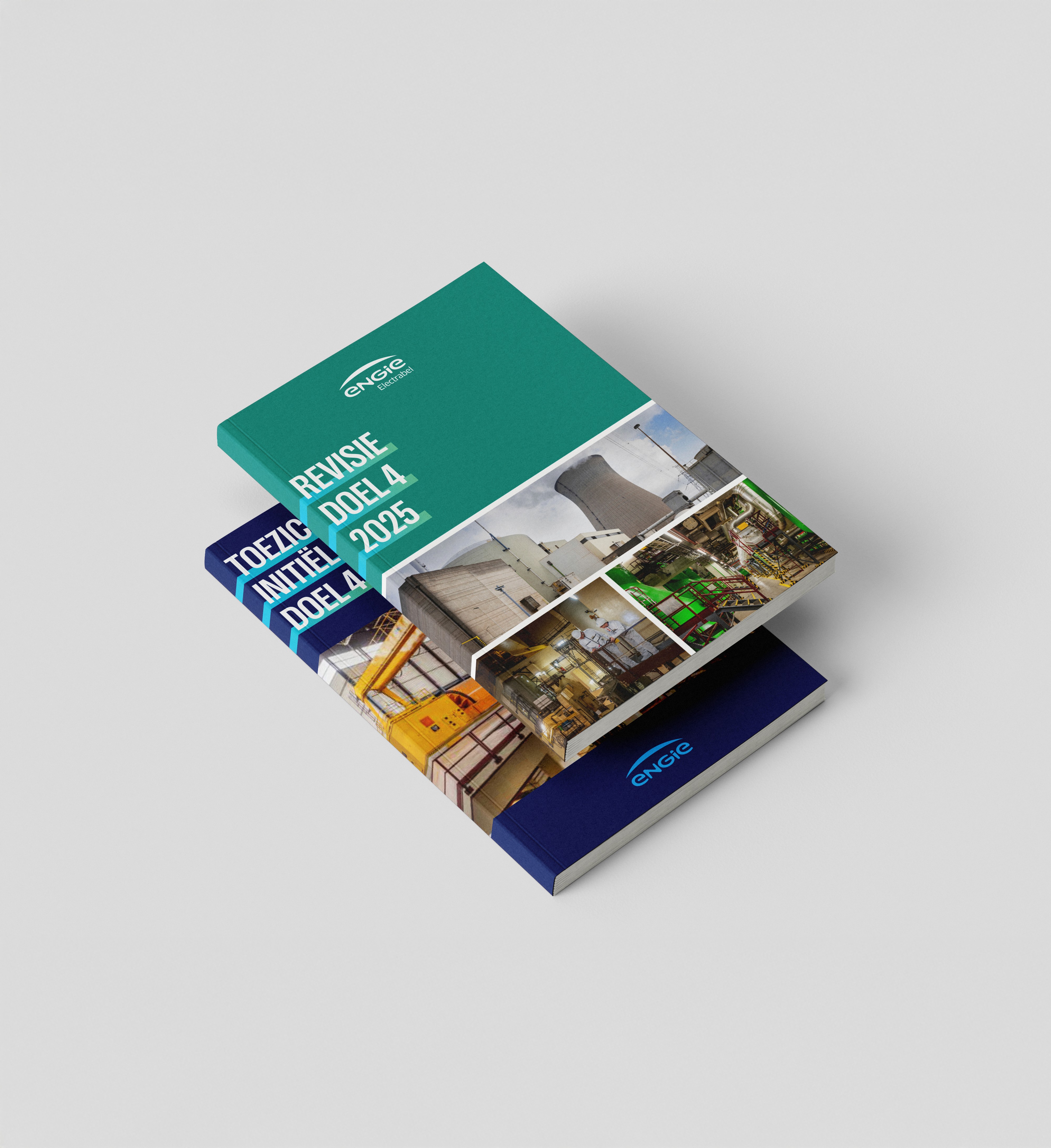 Image of the booklet lay-outs for the Doel Nuclear Plant