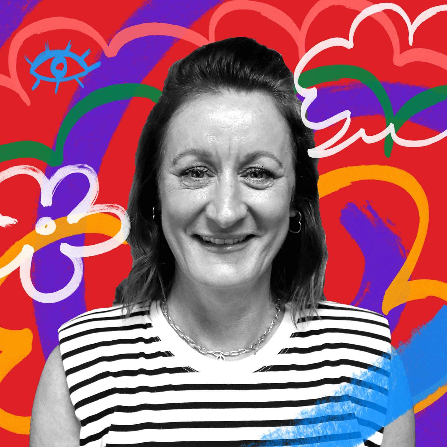 man in gray polo shirt smiling