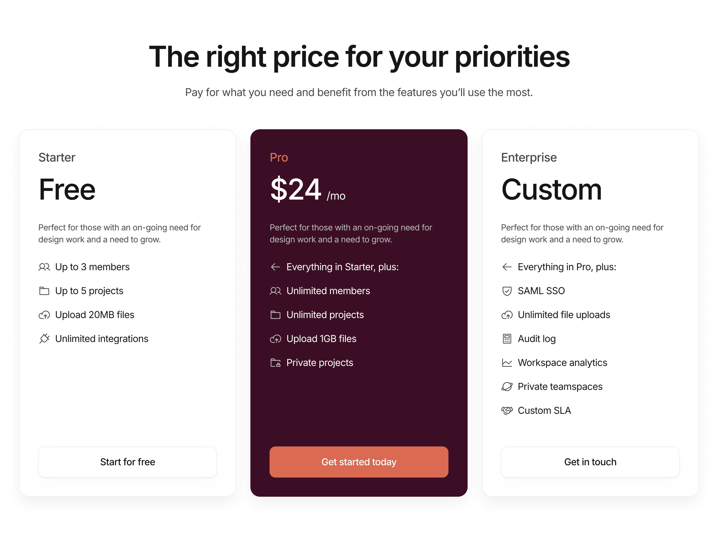 Pricing Component / 005