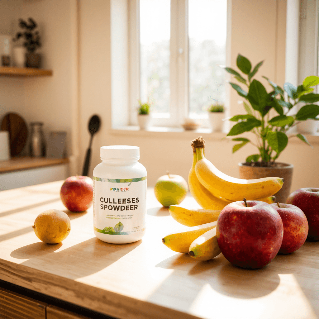 product photography of dietary supplement powder