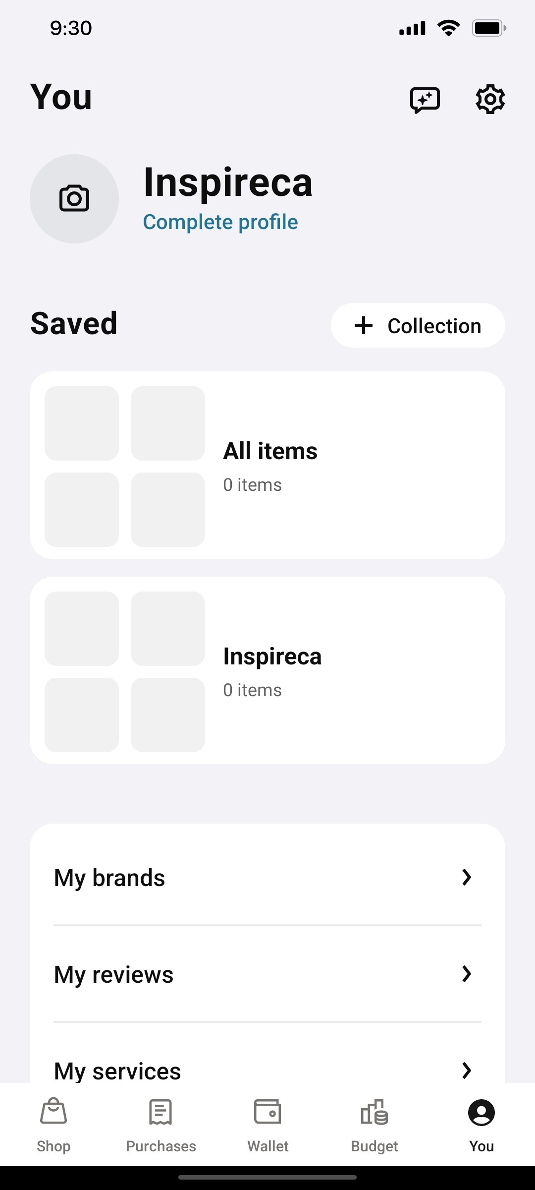 Klarna  You Page Screen
