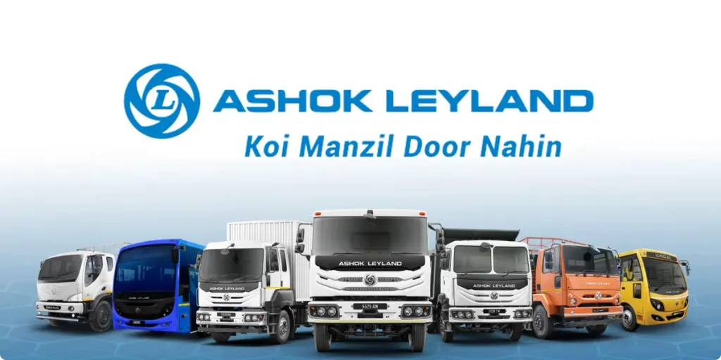 Ashok Leyland cargo trucks and buses for logistics and transportation services