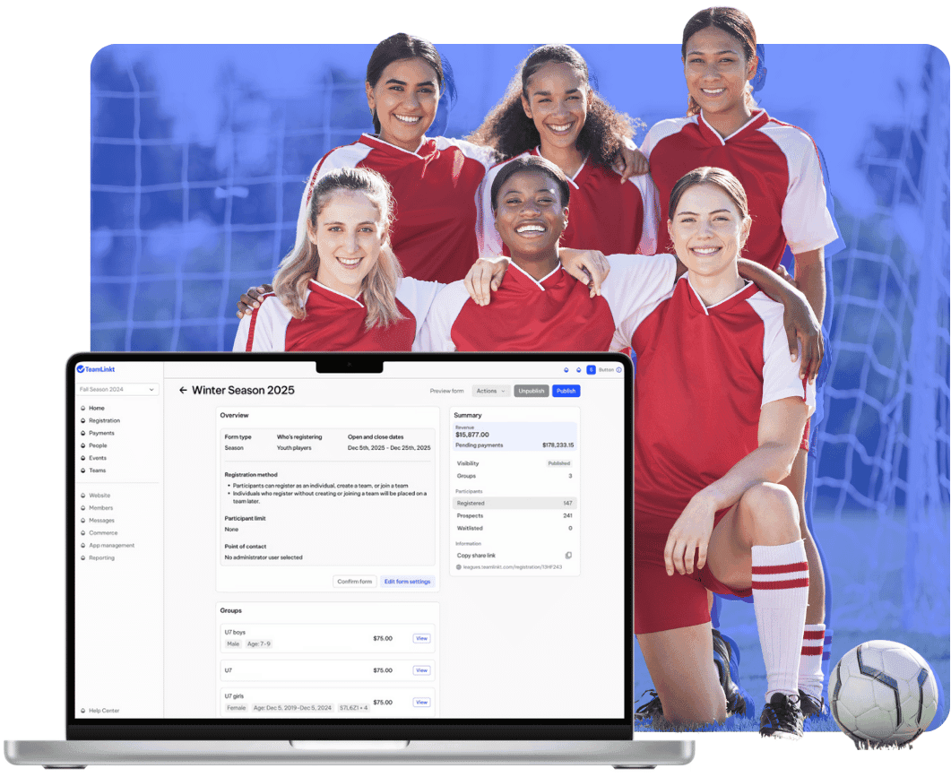 Sports League Registration Software