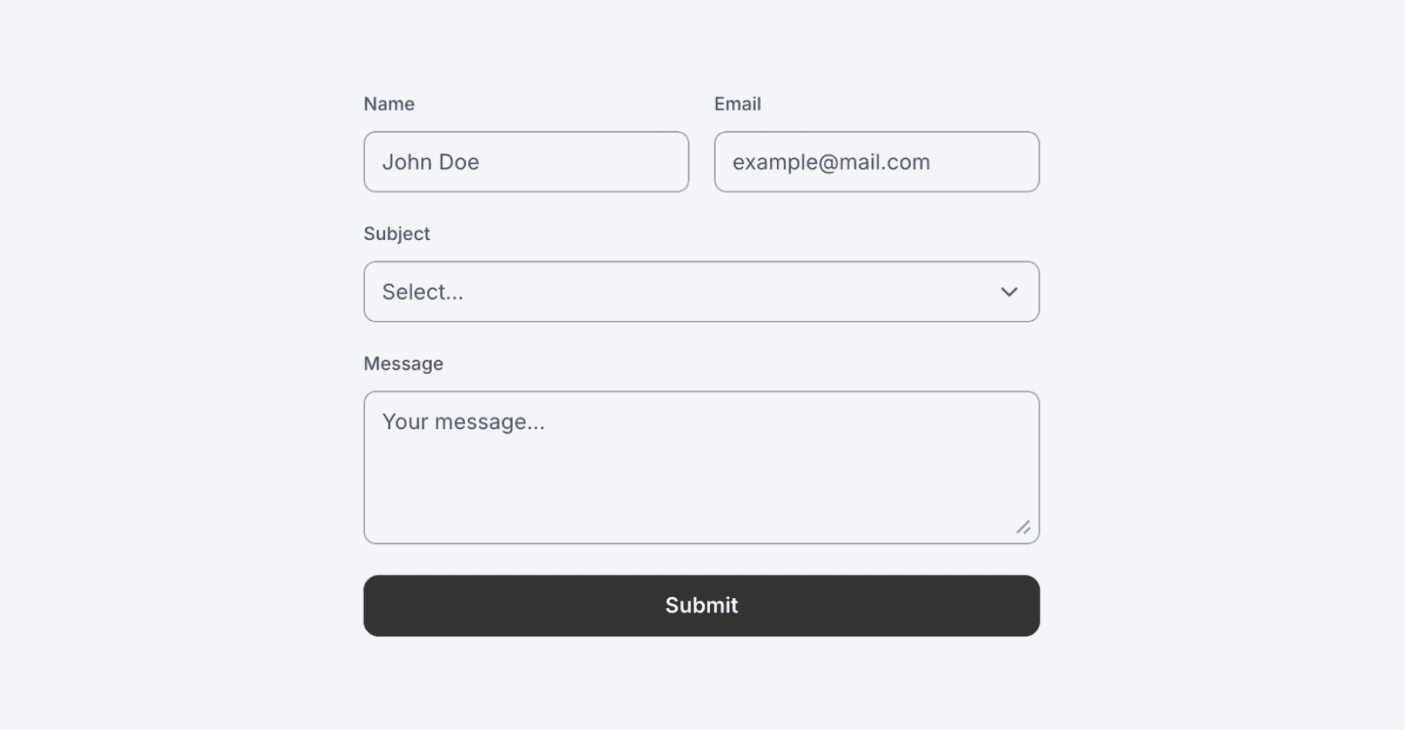 Framer contact form