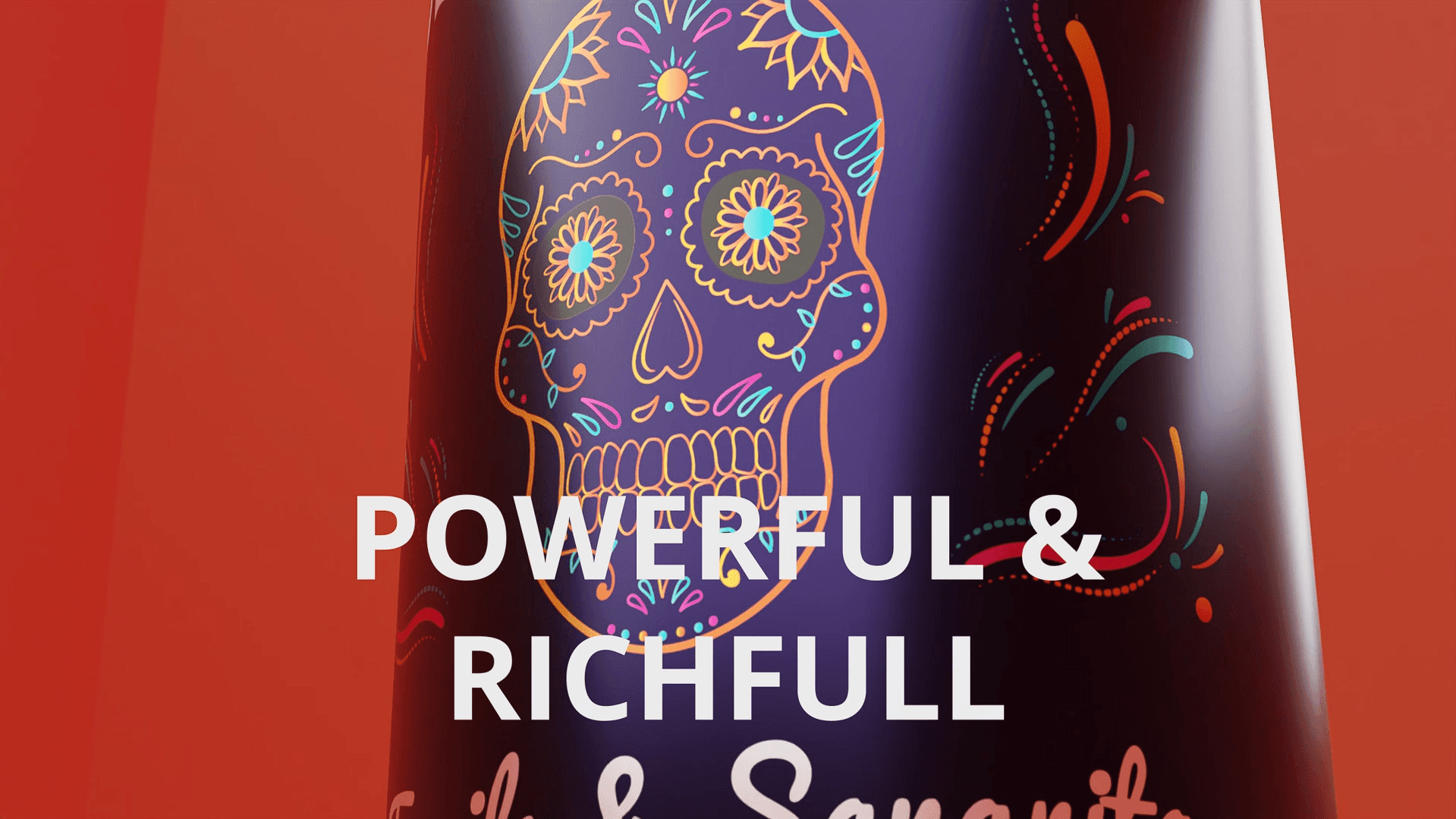 Trailer promotionnel en Motion Design réalisé par un UX designer à Nantes, modélisation 3D d'une canette de soda et d'un texte décrivant la puissance de sa saveur