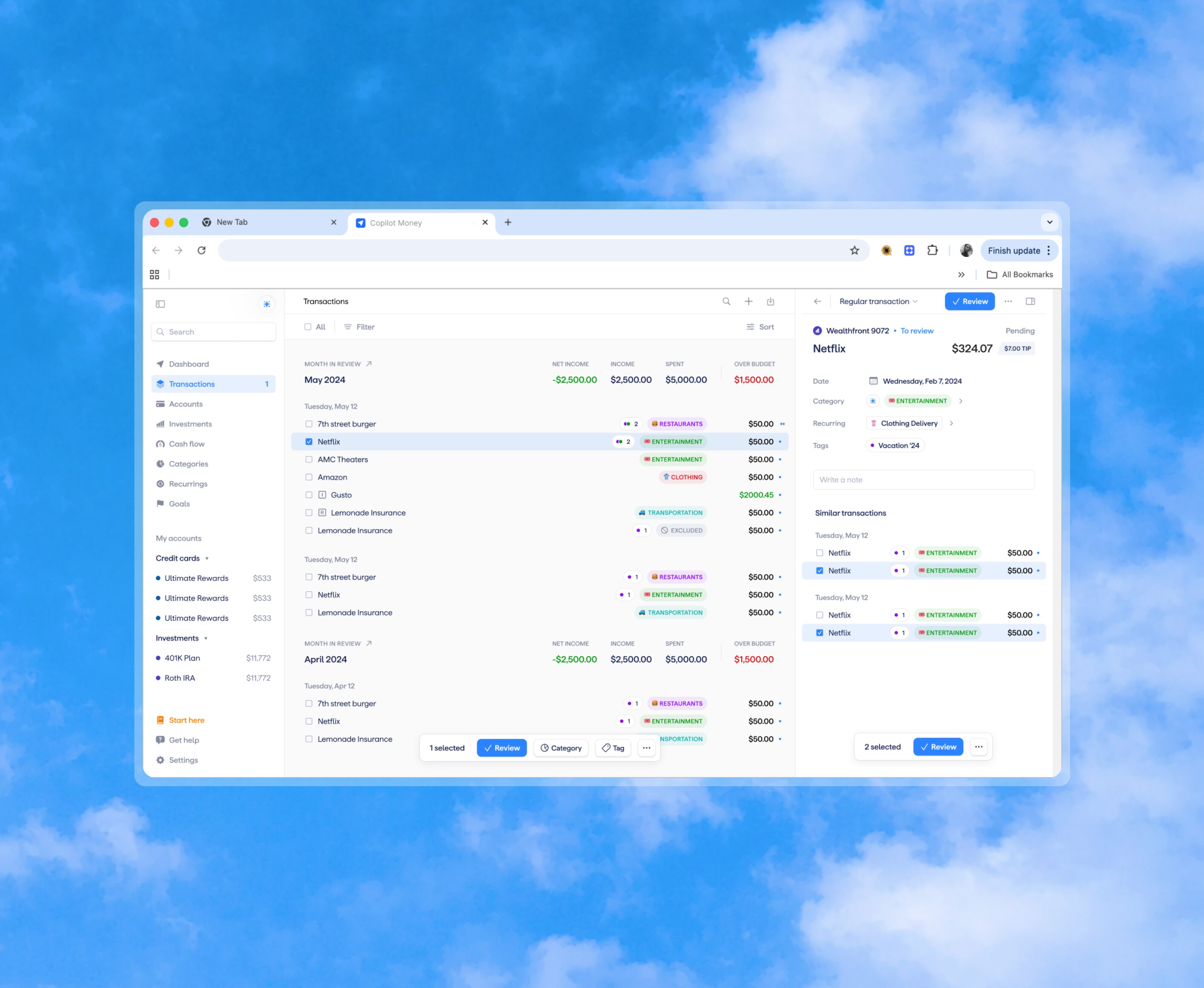 Copilot Money Features