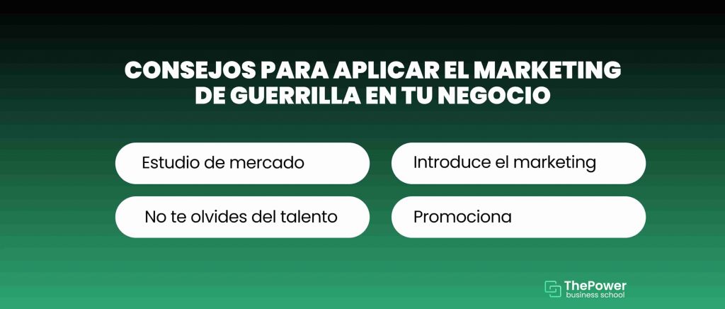 Consejos para aplicar el marketing de guerrilla en tu negocio